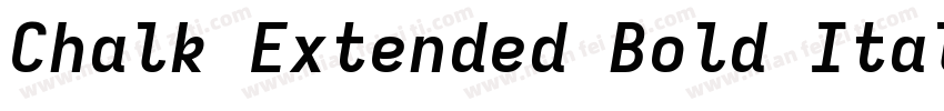 Chalk Extended Bold Itali字体转换